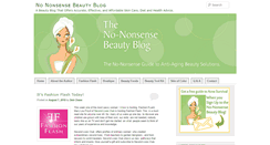 Desktop Screenshot of nononsensebeautyblog.com